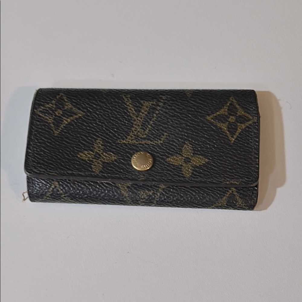 Louis Vuitton Black and Gold Monogram Wallet